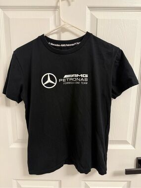 Mercedes AMG Petronas Black Short Sleeve Logo Tee